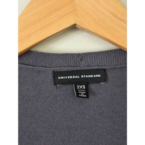 Universal Standard Long Line Knee Length Open Cardigan Sweater Size 2XS Gray - Picture 5 of 6
